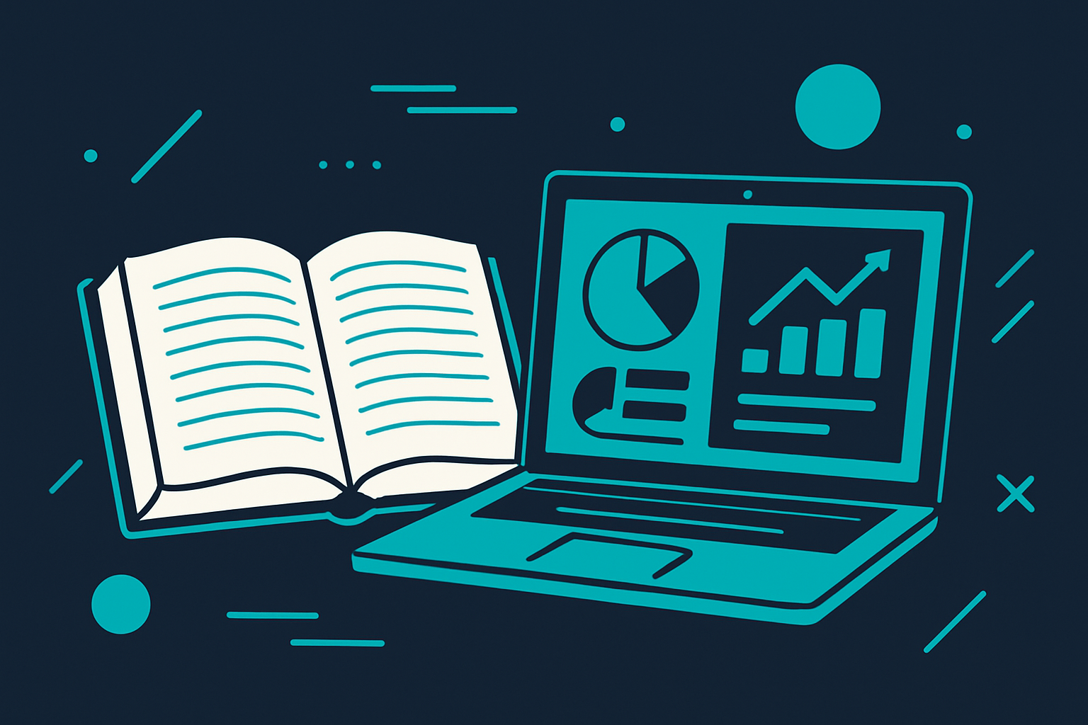 Open Bible beside a laptop dashboard, illustrating Kevin Kwok's blend of faith and marketing